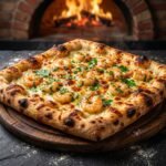 Pizza Bianca de Camarones al Ajillo